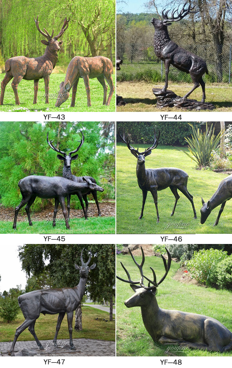 outdoor bronze stag statue for sale